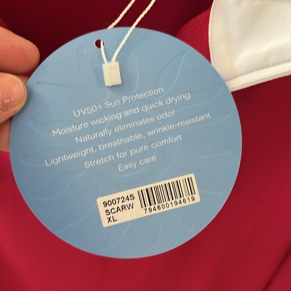 SanSoleil XL NEW Women's Red Sleeveless Dress UV 50 - Picture 8 of 15